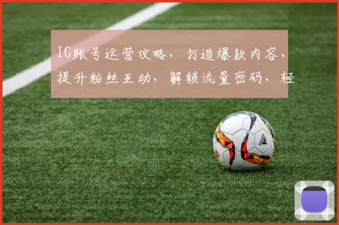 IG账号运营攻略，打造爆款内容，提升粉丝互动，解锁流量密码，轻松走红网络